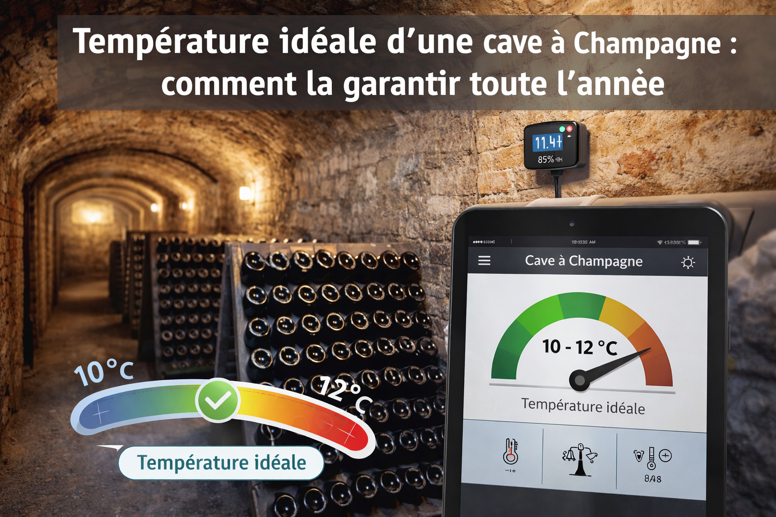 Température idéale d’une cave à Champagne : comment la garantir toute l’année